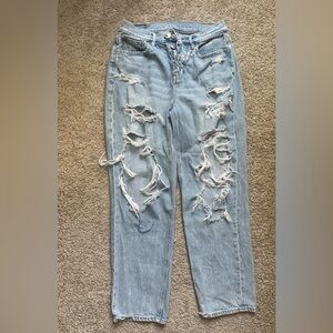 American Eagle Outfitters Blue Boyfriend Jeans Distressed